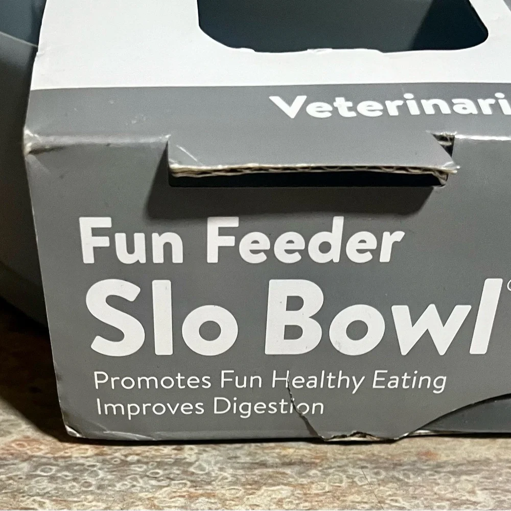 New Outward Hound Gray Fun Feeder Slo Bowl